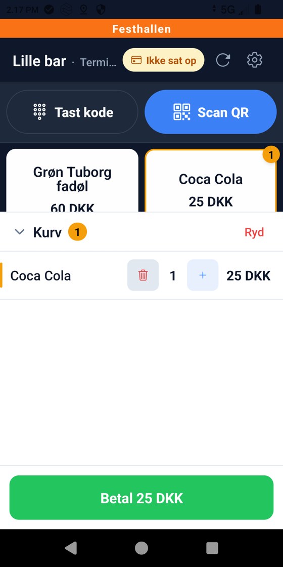 Kurven er åben med minus, plus og Ryd