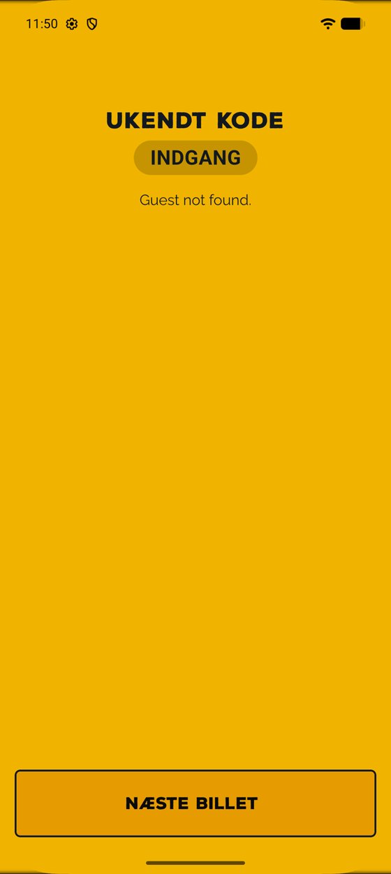 Orange skærm: Ukendt kode